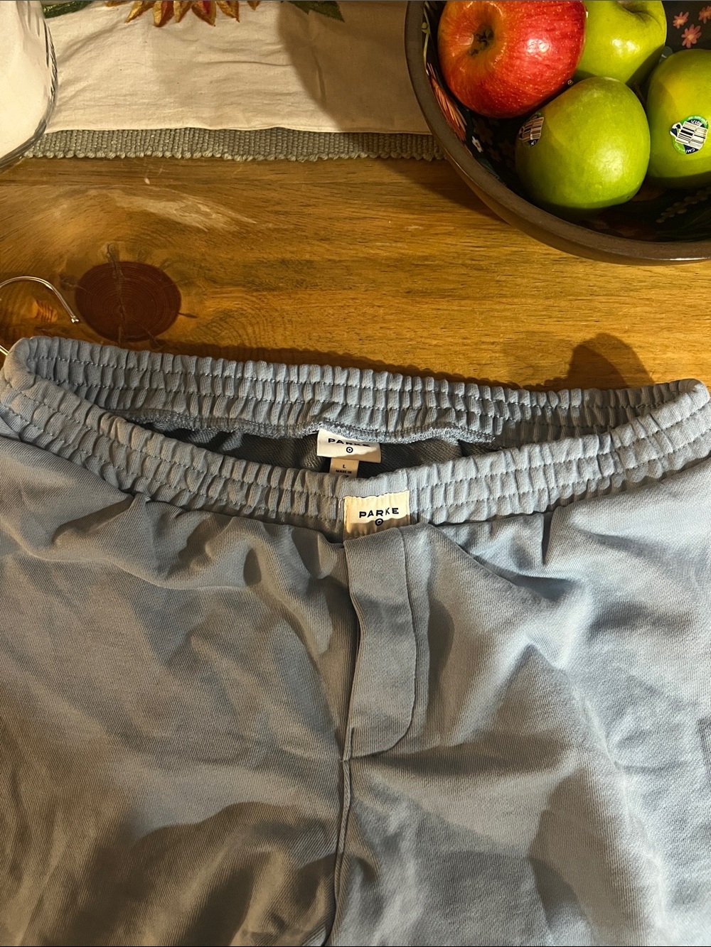 Parke High Rise Boxer Light Blue Wide Leg Lounge Pants - Picture 6 of 8